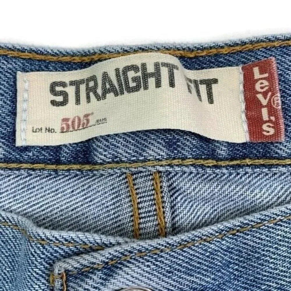 Levi's 505 Straight Fit Medium Wash Jeans Men's Size 38/30